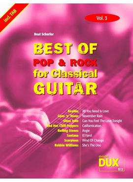 Best of Pop & Rock for Classical Guitar Vol. 3